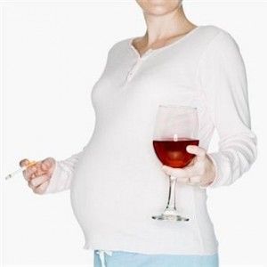 Алкоголь и  курение во время беременности